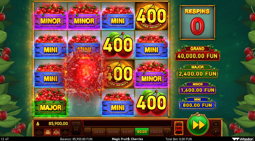 Magic Fruits Cherries Bonus Game